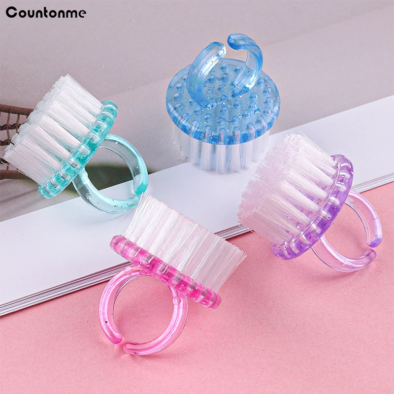 2Pcs/4Pcs/10Pcs Mini Nail Cleaning Brushes Plastic Handle Grip Cleaner Scrubbing Pedicure For Manicure Multifunctional Brush