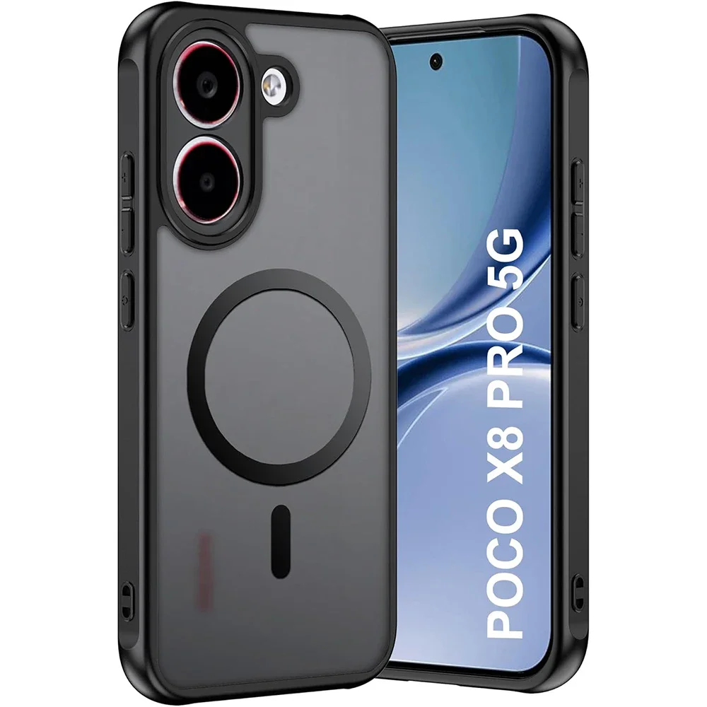 Matte Translucent Magnetic Shockproof Magsafe Phone Case