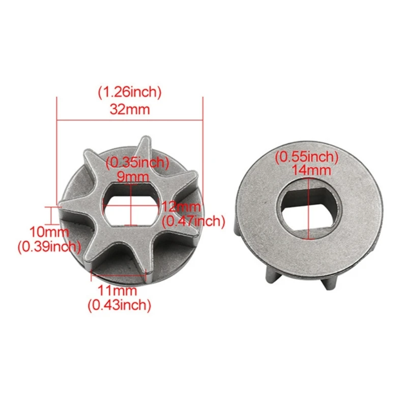 M10 M14 M16 Sprocket Chain Saw Gear for Grinder Replacement Gear Chainsaw 7/6/3 Tooth Electric Bracket Power Tool M4YD