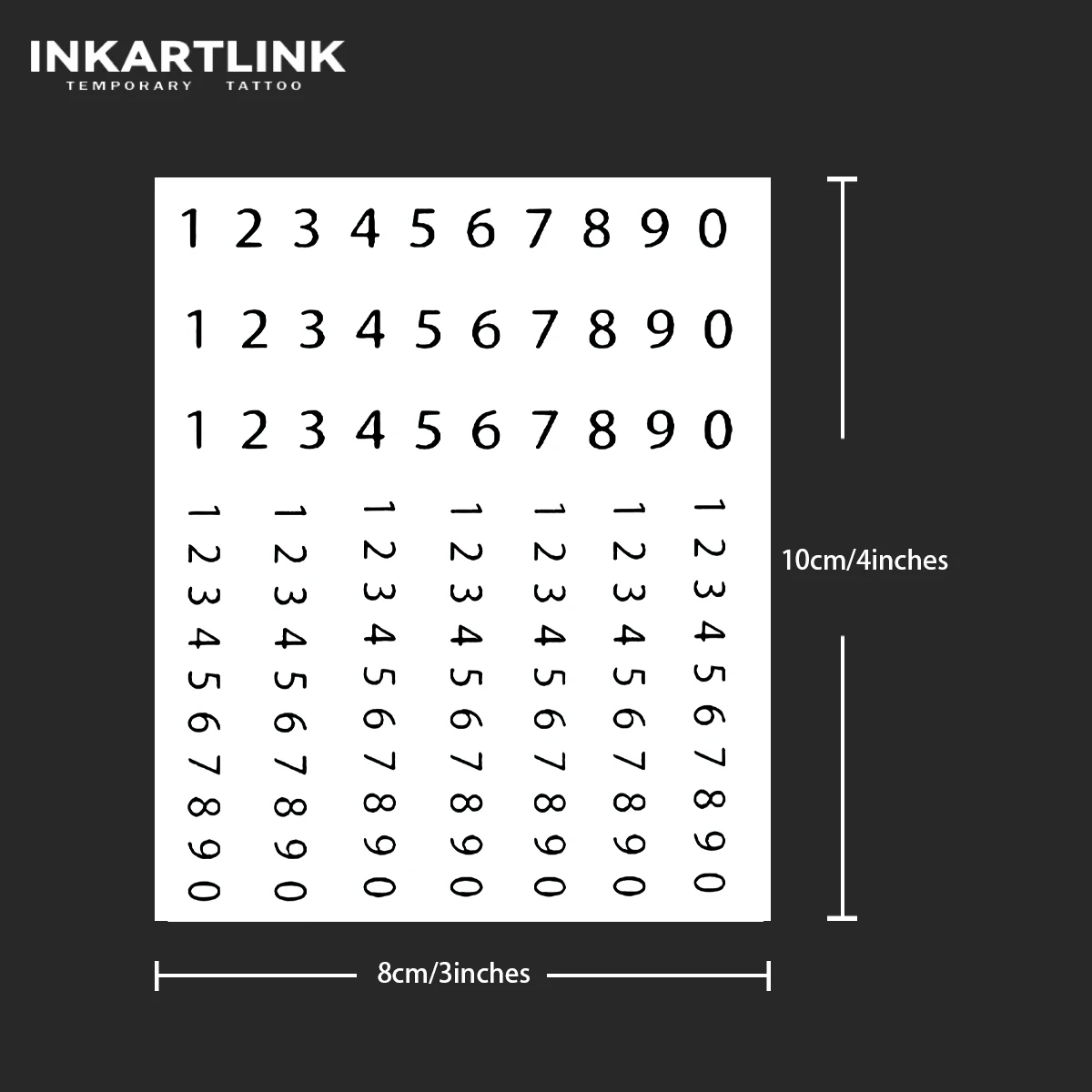 Number Temporary Tattoo,Lasts To 15 Days New Technology Magic Waterproof Semi Permanent Sticker. 5