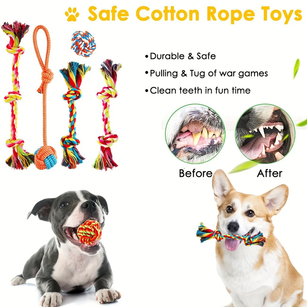25 Pack Various Dog Chew Toys for Puppy Dog Entertainme Toy with Ropes Treat Ball and Squeaky Puppy Toys for Teething Small Dogs
