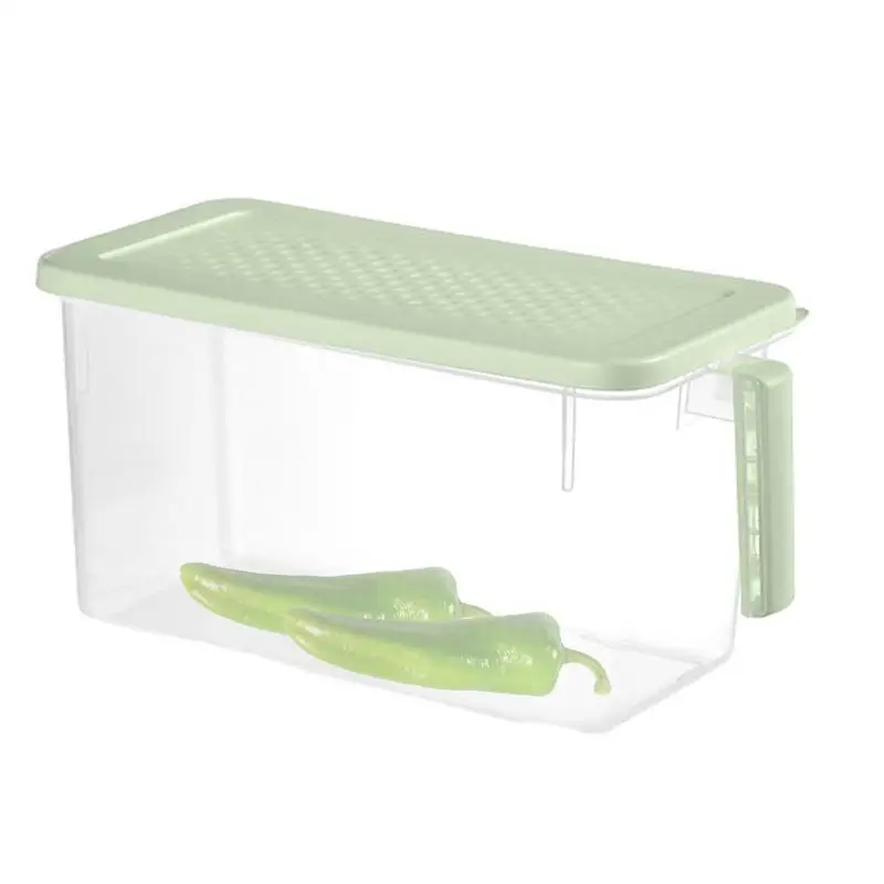 

Refrigerator Organizer Bins Clear Food Container Box With Lid Handle Design Storage Tool For Fruits Meats Vegetables And Eggs