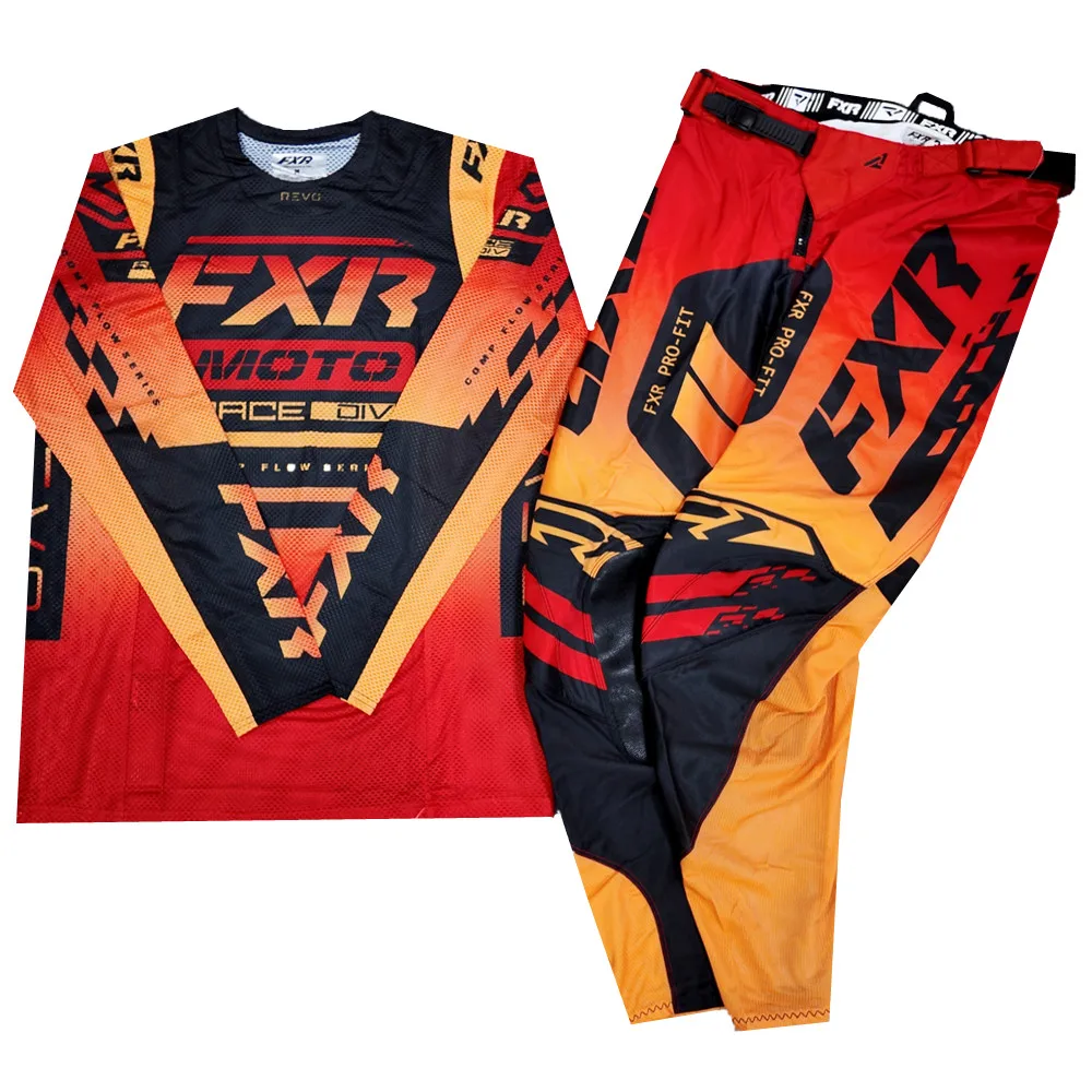 FXR Off Road Motocycle Jersey Pants Set MX Gear Set Motocross Clothing Combo Dirt Bike Motorcycle Adult Suit motocross gear set