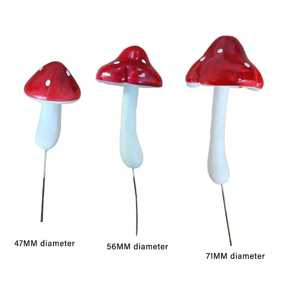 Accessories Foam Simulated Mushroom Cake Topper Red DIY Happy Birthday Cake Decorating Baking Dessert Decor Cake Insert Set