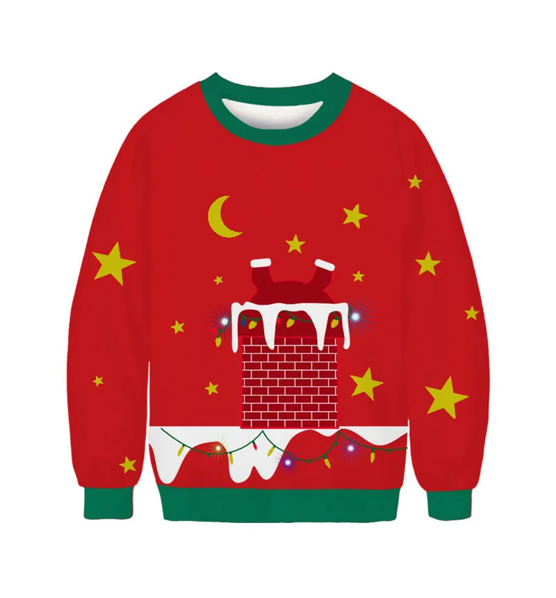 Jersey De Navidad Divertido Para Mujer - Suéter Feo Con Estampado, Manga Larga, Cuello Redondo, Ideal Para Fiestas