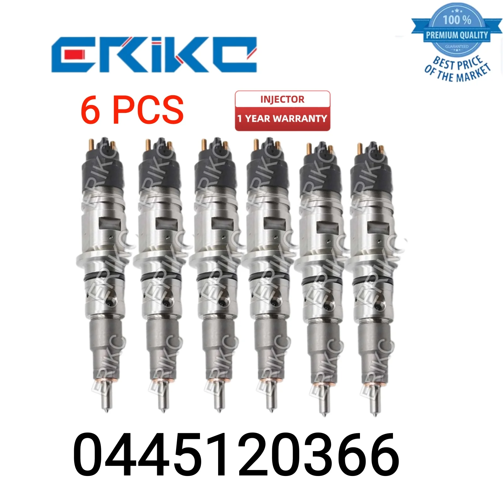 

6 PCS 0445120366 Engine Oil Injector 0 445 120 366 Auto Common Rail Injector 0445 120 366 Nozzle Injector fit for CUMMINS