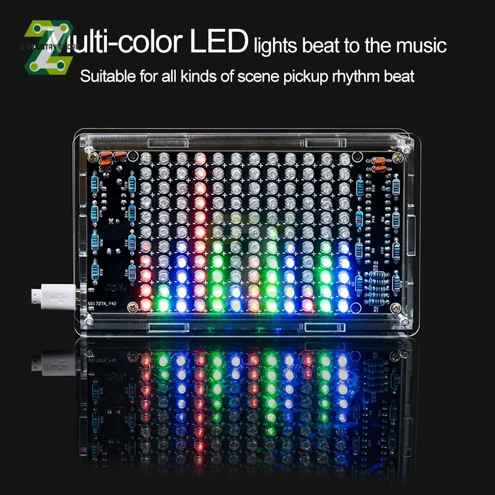 

LED Music Spectrum Display Colorful Screen Loudspeaker DIY Kit for Practicing Assembling Electronic Products