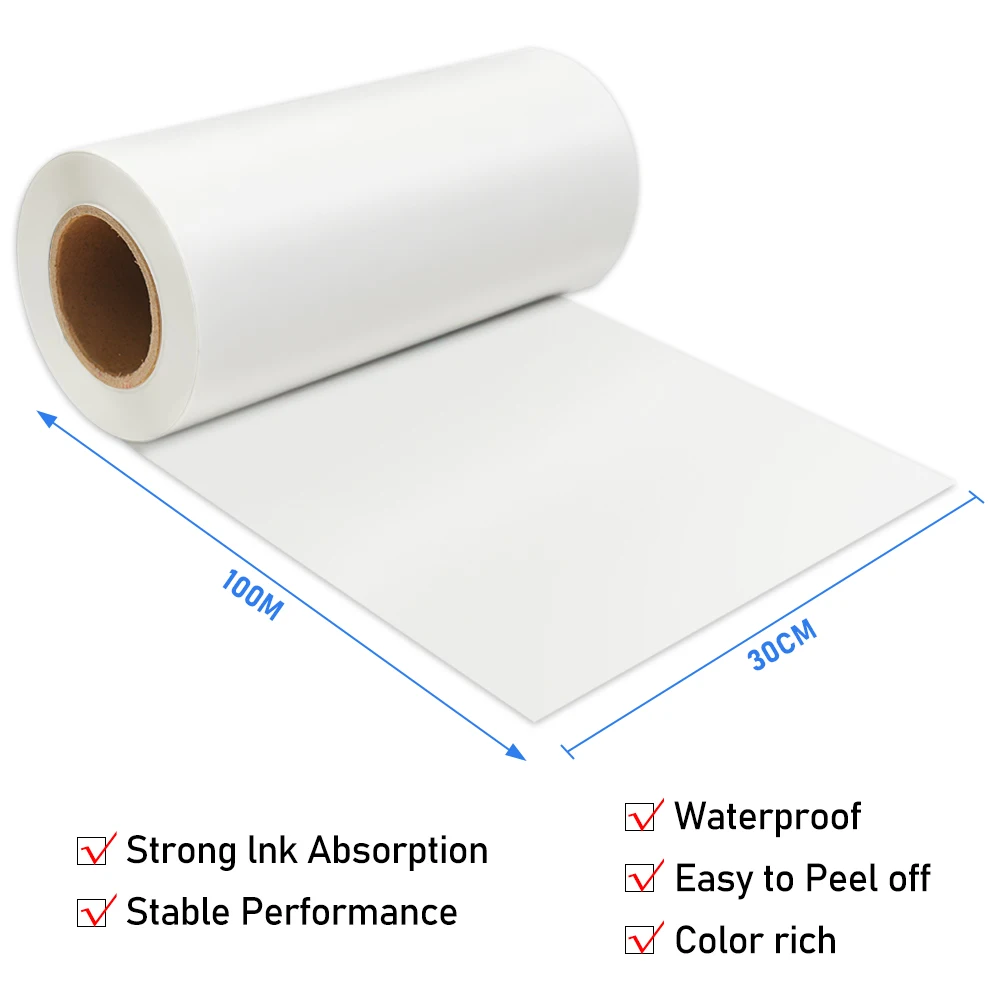 DTF Transfer Film Roll 13 Inch*328FT A3 DTF PET Film For A3 DTF