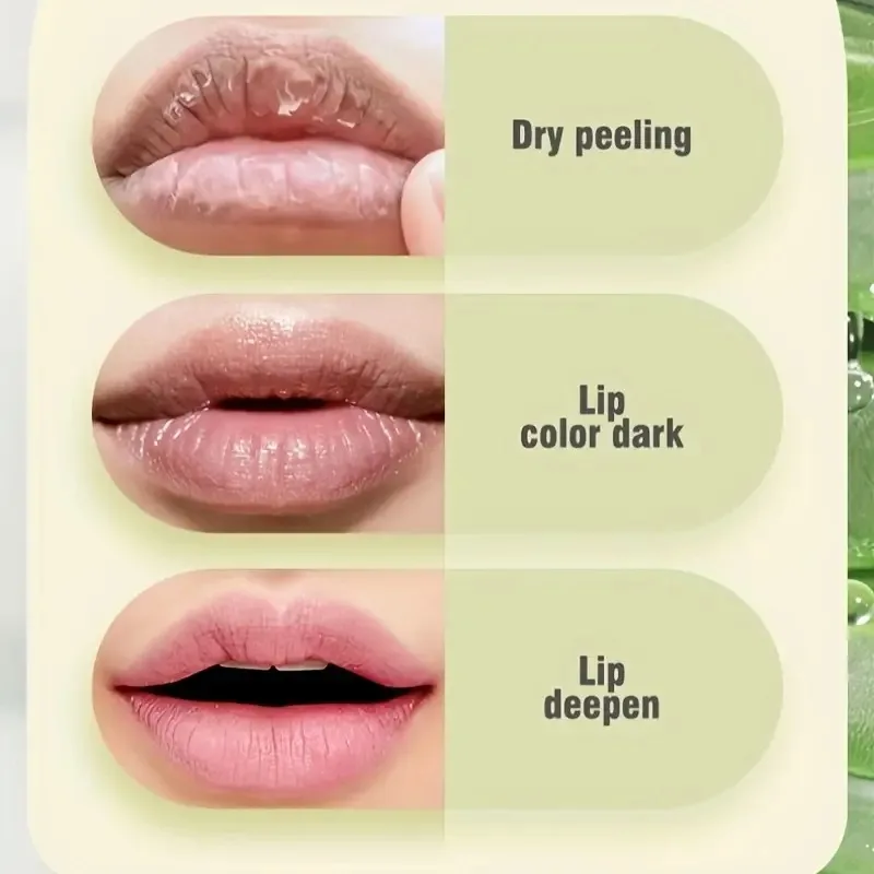 6PCS Moisturizing Natural Aloe Essence Lip Gloss Changable Color Portable Waterproof Long Lasting Nutritious Lips Care Lipstick