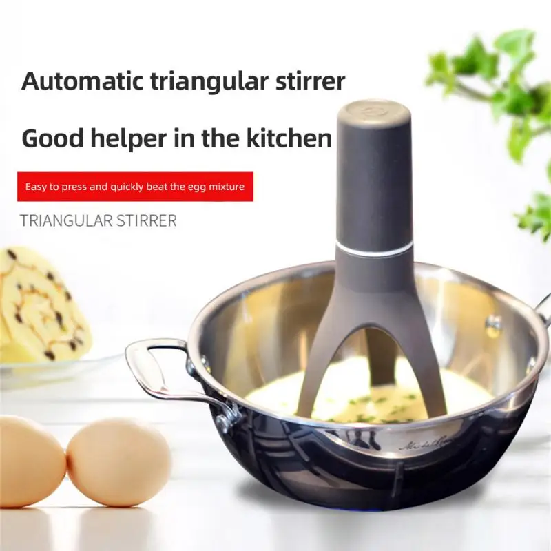 

1PC Automatic Whisk Stir Stick Food Blender Kitchen Utensil Stirrer Triangle Mixing Egg Beaters Cream Mixer Cooking Gadgets