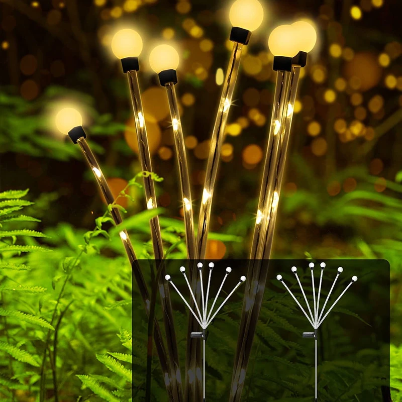 

LED Solar Lights Outdoor Garden Decoration Solar Firefly Light Starburst Swaying Garden Lights Landscape Firework Lawn Lamp