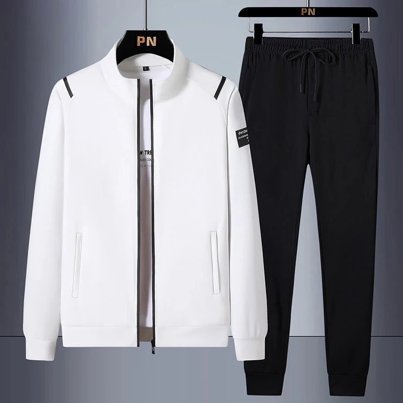 mens shorts and t shirt set Men's Tracksuit 2022 Spring Casual Jogging Sets Men Zipper Cardigan Jacket 2Pcs+Sweatpant Fitness Gyms Brand Male Sportswear mens lounge wear Men's Sets