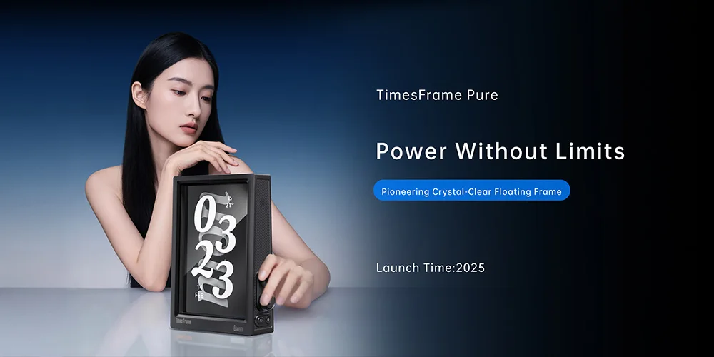 TimesFrame Pure Transparent WiFi Digital Photo Frame 32GB, App Control Picture F