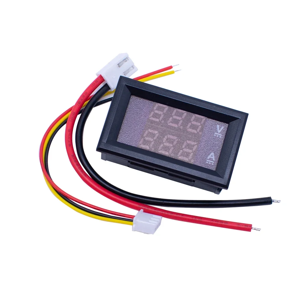 DC 0-100V 10A Digital Voltmeter Ammeter Dual Display Voltage Detector Current Meter Panel Amp Volt Gauge 0.28" Red Blue LED digital voltmeter digital current meter
