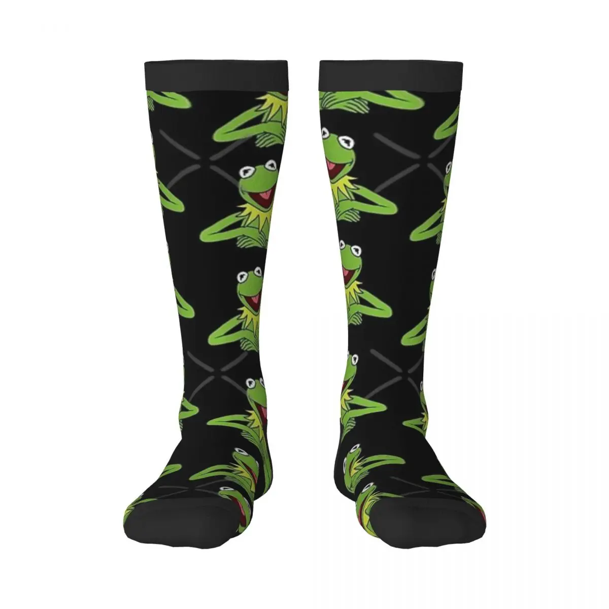 thumbnail image 1 of Calcetines de baloncesto transpirables con estampado de la rana Kermit para otoño e invierno, coloridos, para mujer, hombre y mujer, 1 of 5