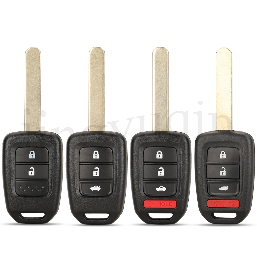 

jingyuqin 10PCS/Lot Remote Car Key For Honda Accord Civic FIT CRV XRV HRV FRV Vezel City Jazz 2/3/4 Buttons Key Case Fob Cover