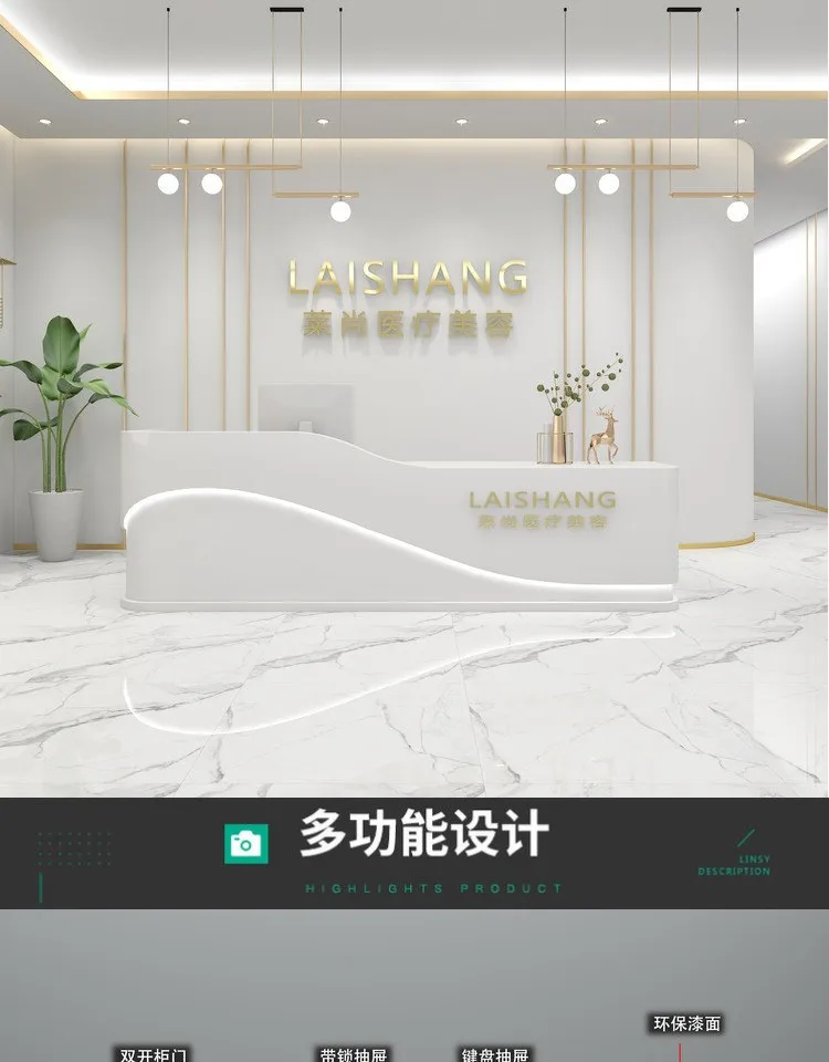 Description Picture 6 of itemGarden Computer Reception Desk Executive Mobile Wood Hospital Front Desk Counter Office Mesa De Escritorio Garden Furniture Sets