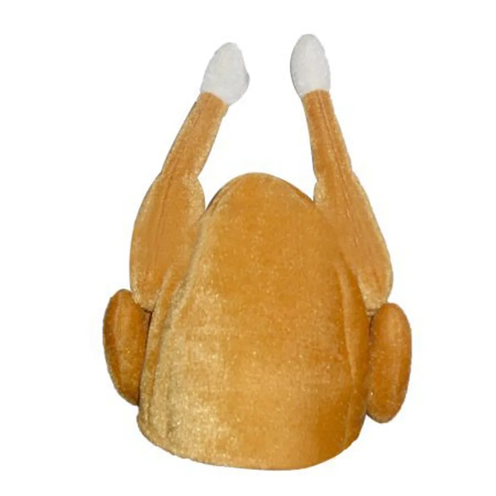 Turkey Thanksgiving Hat Novelty Cooked Chicken Bird Secret Santa Fancy Dress Funny Adults Hat Festival Costume Caps s