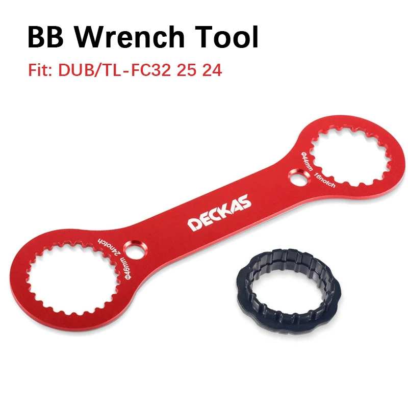 

DECKAS Bottom Bracket Wrench Tool Fit DUB/TL-FC32 25 24 for Shimano SLX/XT/105/ULTEGRA BAS BB Adaptor 250*68*3mm Repair Tool