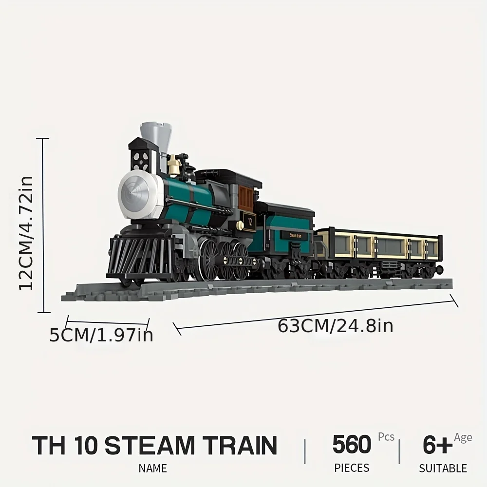 BRO1 Locomotive CN5700 GWR Steam Train Railway Express Modular Bricks Technical Model Building Block