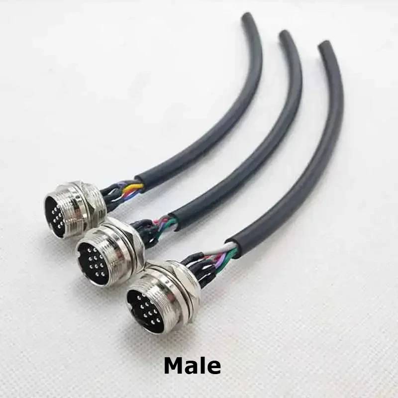 순수 구리 GX20 항공 플러그 소켓 커넥터 케이블 7-20A 250V 2 3 4 5핀 6 7 8핀 9 10 12핀 남성/여성 센서 어댑터 라인