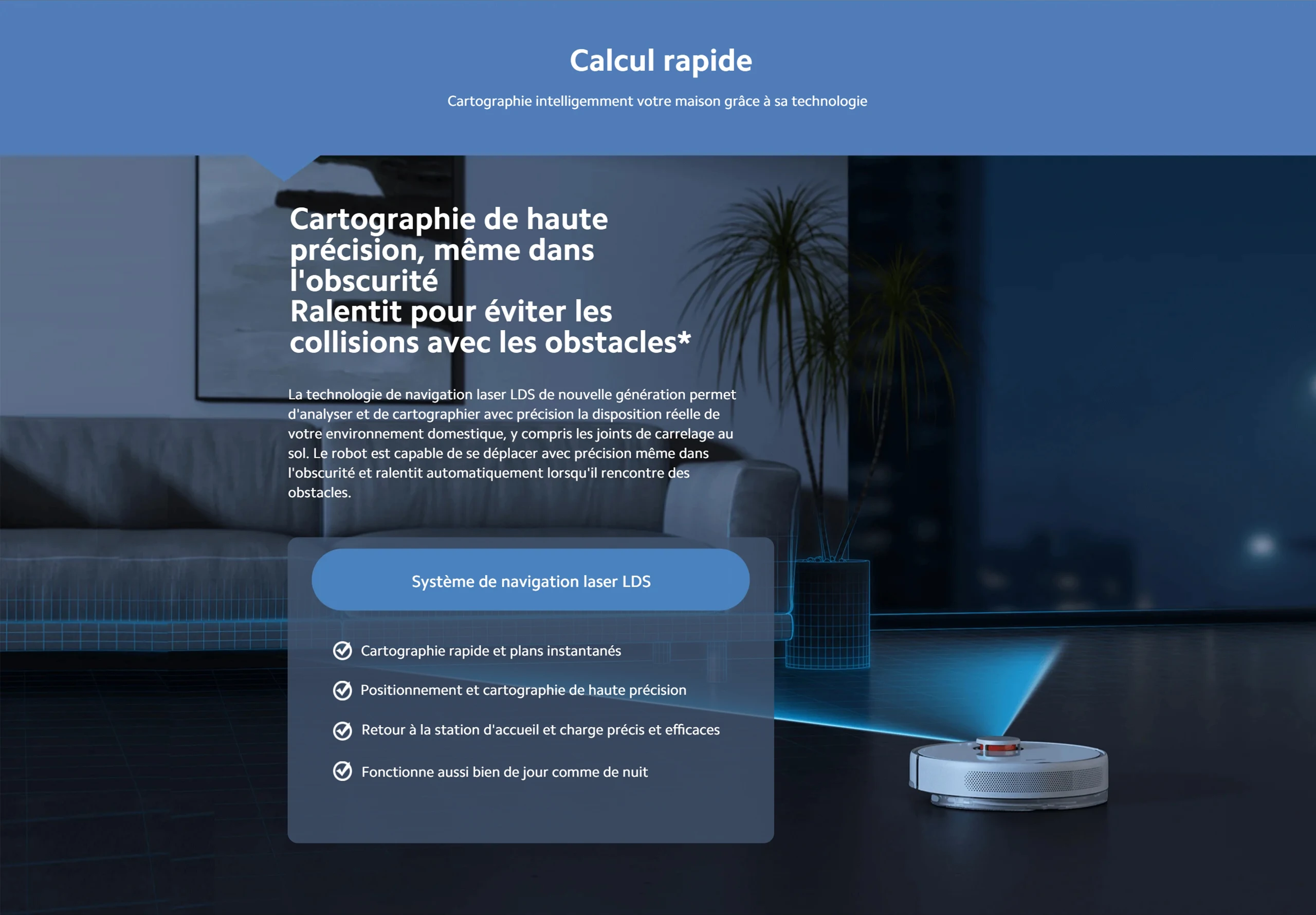 Robot vacuum under furniture