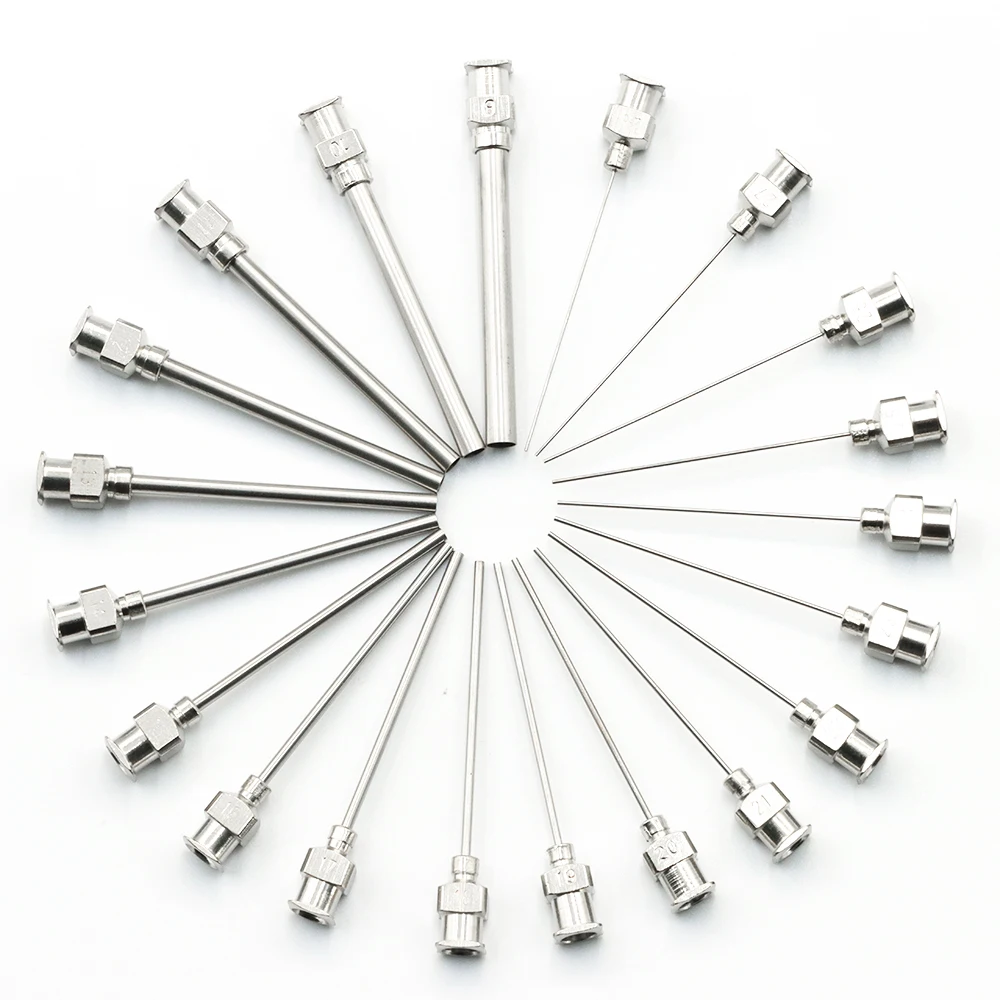 Dispensing Needle 12 Pack 38mm Stainless Steel Blunt Tip 1.5 inches 8G 10G 12G 16G 18G 20G glue needle