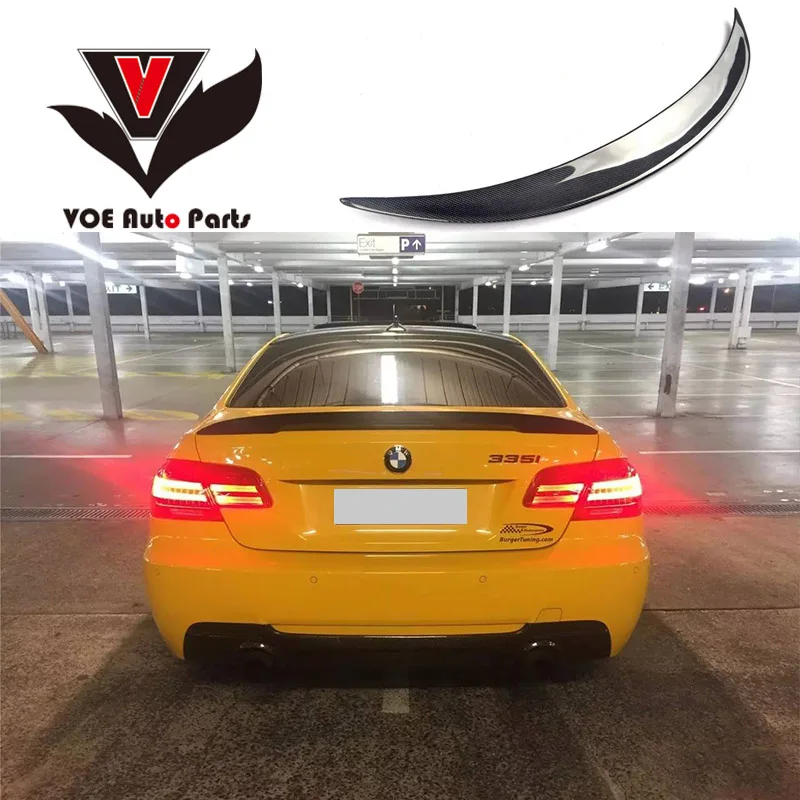 E92 Performance Style Real Carbon Fiber Rear Lip Spoiler For Bmw 3 Series E92 Coupe And E92 M3 316I 318I 320I 323I 2005-2011
