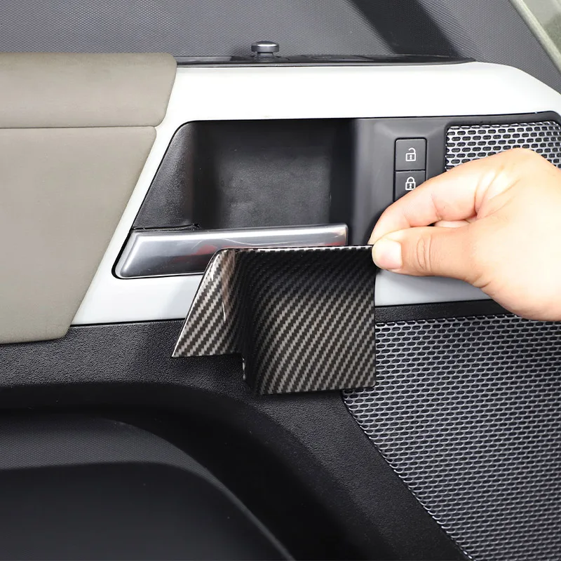 

Защитная крышка для внутренней двери автомобиля из АБС-пластика, декоративная наклейка для Land Rover Defender 90 110 2020-2023, автомобильные аксессуары