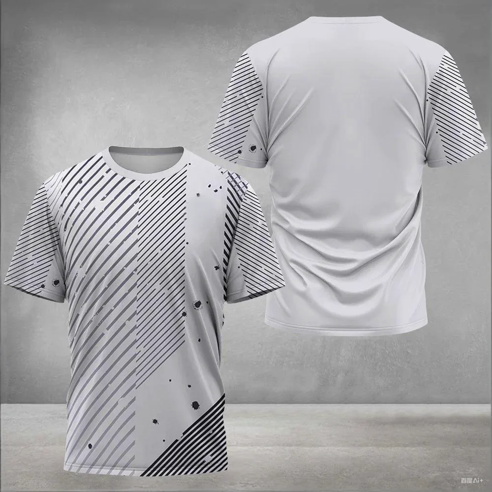 Summer Breathable Mens T Shirt Outdoor Badminton Table Tennis Jersey O Neck Short Sleeve Loose Top New Mountaineering Clothing
