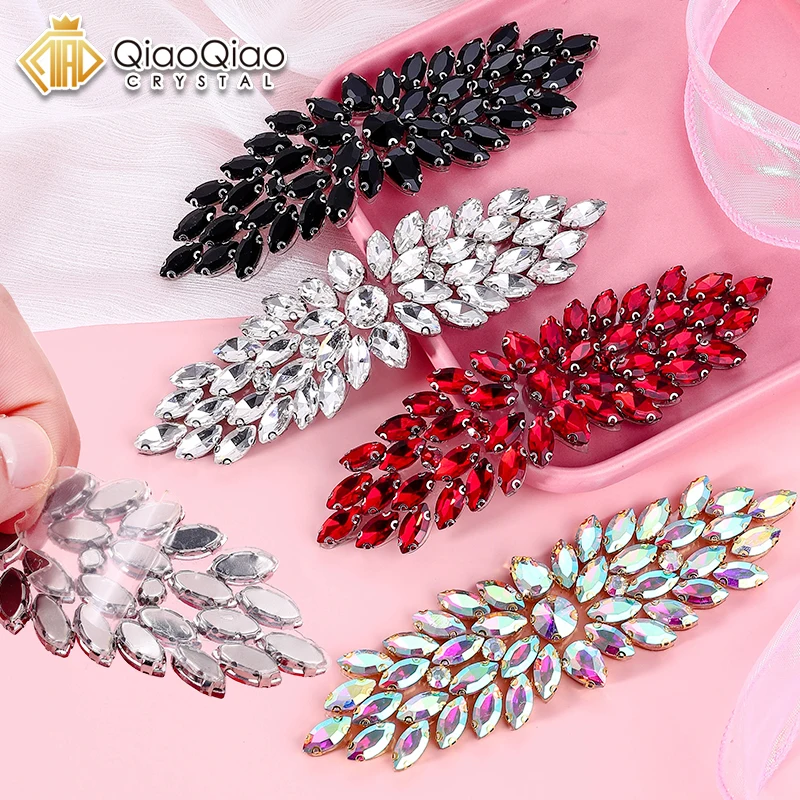 QIAO Funkelnde Strass-Applikation, selbstklebende Hotfix-Kristallsteine für DIY-Handwerk, Kleidung, Kleider, Taschenzubehör, Dekoration