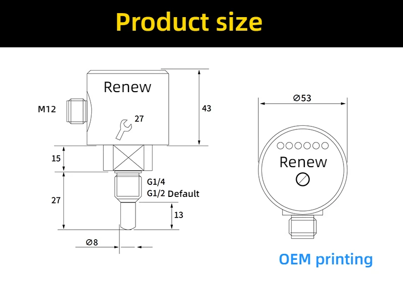 Stainless Steel Flow Switch Thermal Conductivity Water Oil Explosion-proof Electronic Plug-in Fire Protection Use Flow Sensor