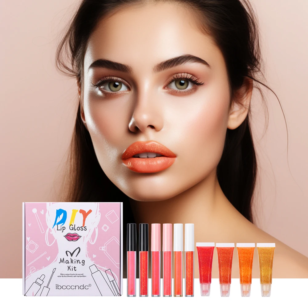 DIY Lip Gloss Kit Moisturizing Clear Lip Gloss Base Gel 100ml With Lipgloss Tubes Pigment Powder Glitter Flavor Essence Oils