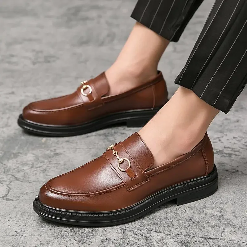 

Men's Shoes Party Boys Moccasins New Men's Business Formal Casual Leather Shoes Italy Dress Shoes