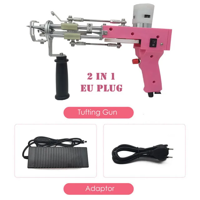 Tufting אקדח 2 ב 1 חשמלי שטיח Tufting אקדח שטיח אריגת נוהרים מכונות יכול לעשות שני לחתוך ערימת לולאה ערימת יד אקדח
