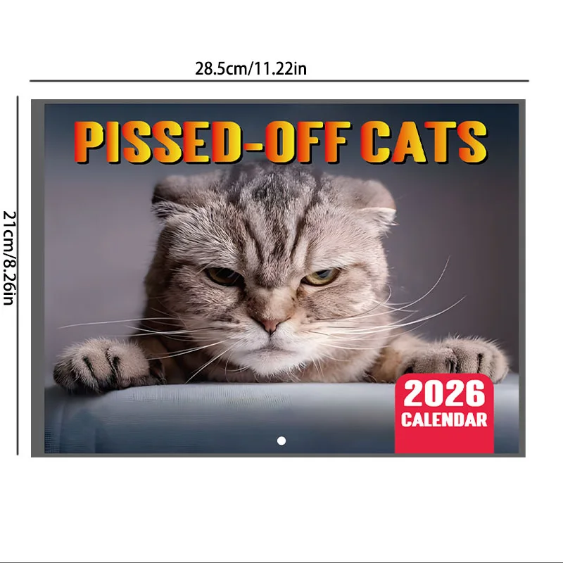 2026 Wall Calendar Thick Material Home Office Decoration Monthly Calendar Lunar Calendar Lightweight and Convenient Tearable