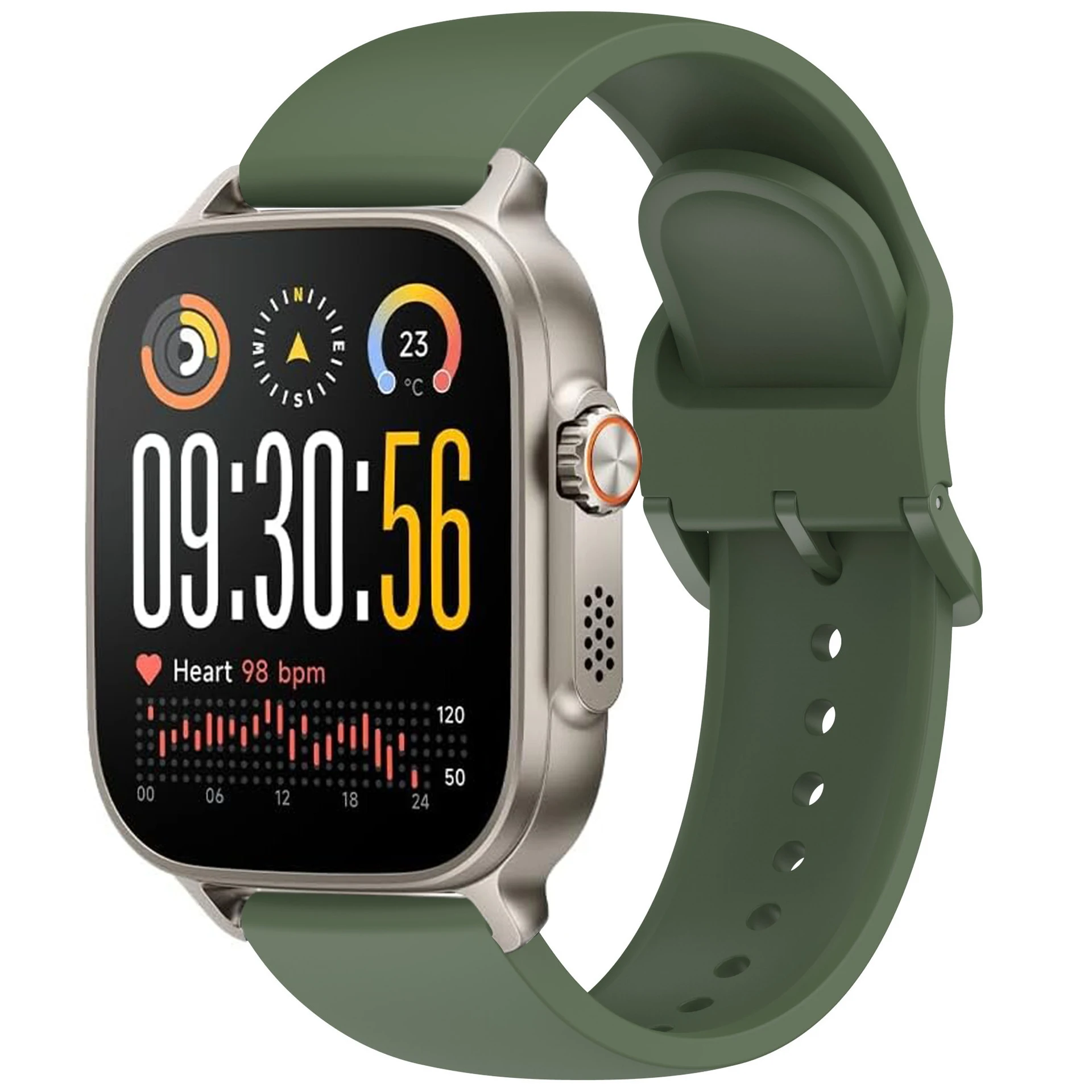 Silicone Sports Strap Bracelet - 22mm Watchband Accessory
