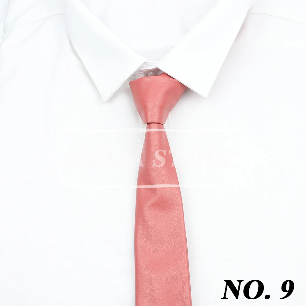 Klassische PU-Leder-Krawatten für Männer, Schwarz, Rot, Gold, Silber, Krawatten für Hochzeit, Party, Business-Anzüge, männliche Krawatte, Hemd-Accessoires, Höhlen – Detail 12