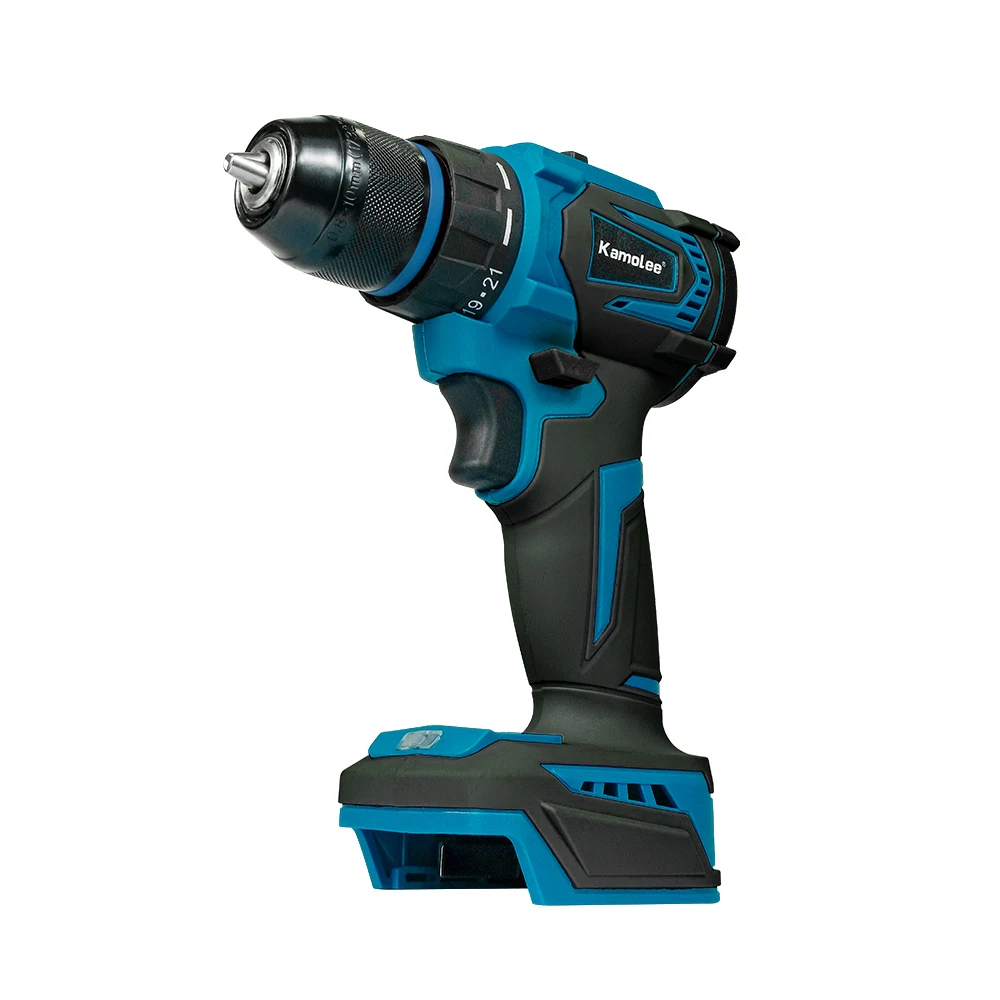 Kamolee 10MM Brushless Electric Impact Drill Cordless Screwdriver Lithium Battery Charging Hand Drill For Makita 18V Battery