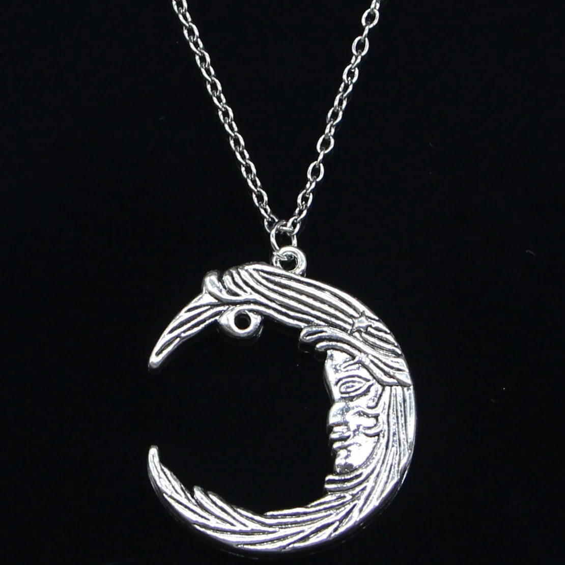 

20 шт. Новое модное ожерелье 38x32 мм Подвески на лицо мужчины в Луне короткое длинное женское мужское ожерелье подарок ювелирное изделие чокер