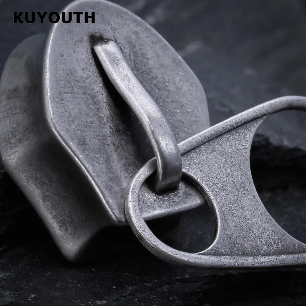 KUYOUTH 2PCS Retro Kupfer Reißverschluss Ohr Bahren Ohr Tunnel Plugs Messgeräte Körper Schmuck Ohrring Expander für Piercing – Detail 7