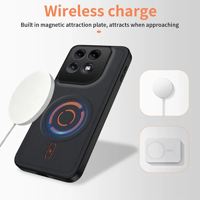 Luxury Magnetic Silicone Shockproof Protective Phone Case