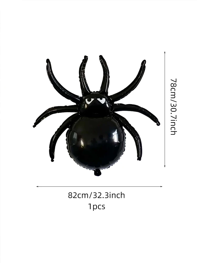 Palloncini Per Halloween ENLACE, 5 Pezzi Neri A Forma Di Ragno Gigante, In Foil, Decorazione Horror Per Feste - 2