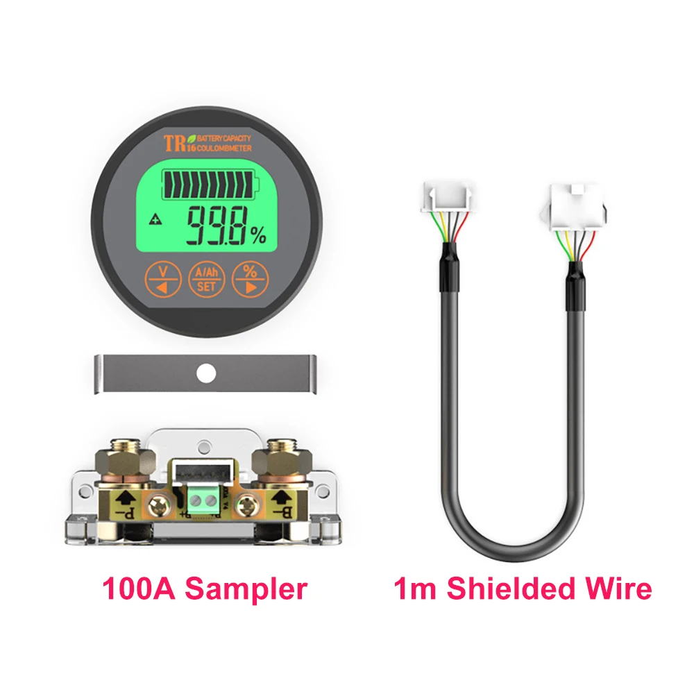 TR16H DC 8-120V 50A 100A 350A Battery Capacity Tester Waterproof  Electric Vehicle Ammeter Voltmeter High-precisi Coulometer 2