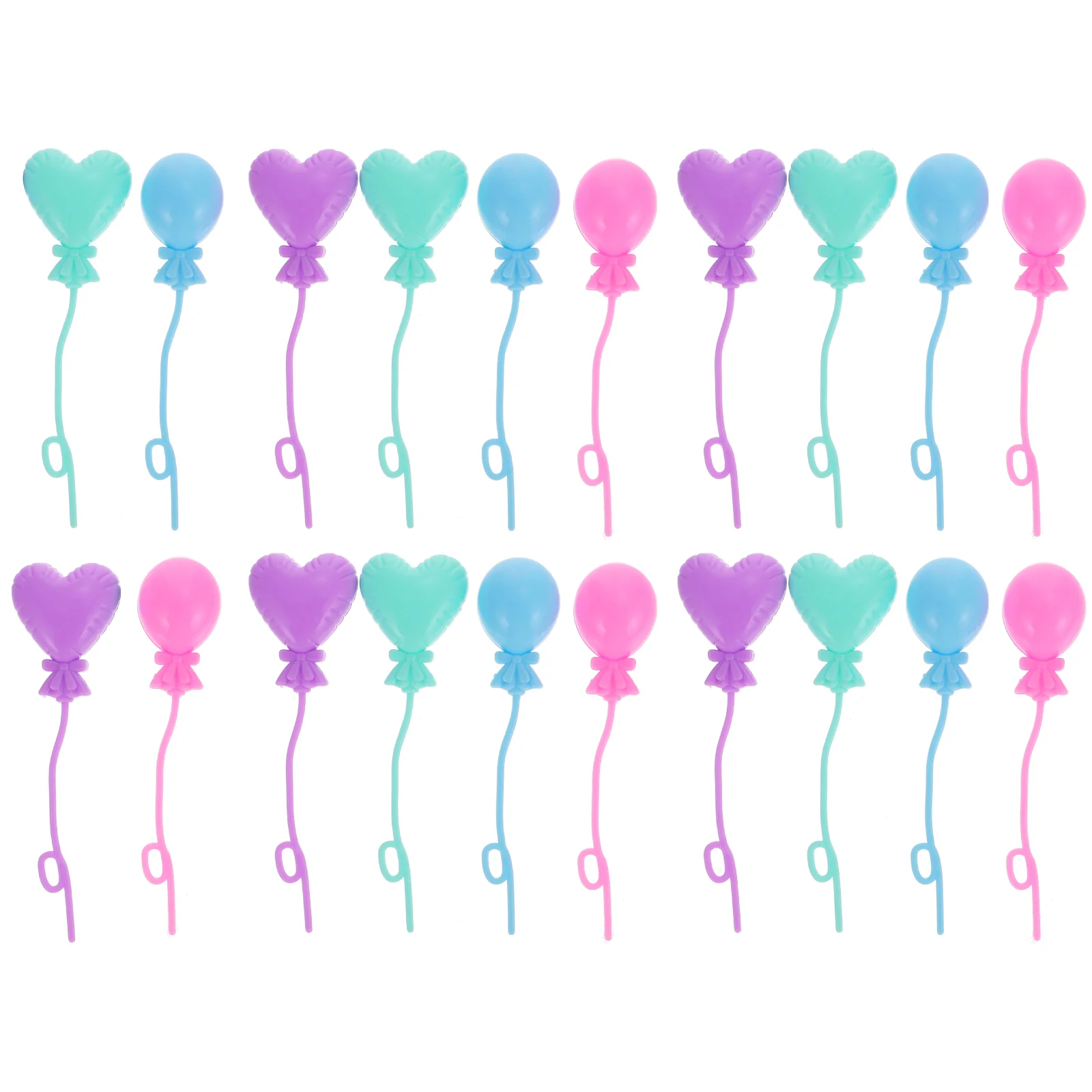 

20 Pcs Dollhouse Balloon Toys Plastic Mini DIY Decors Miniature Fairy Garden