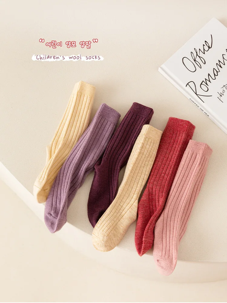 6 Pairs Kids Merino Wool Hiking Socks Boys Girls Toddler Thermal Winter Warm Thick Cushioned Moisture Wicking Sports Socks