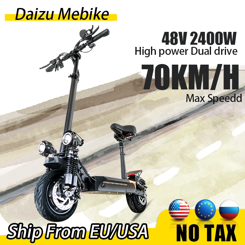 Dual Motor Electric Scooter 2400w High Power Electric Scooters Adults