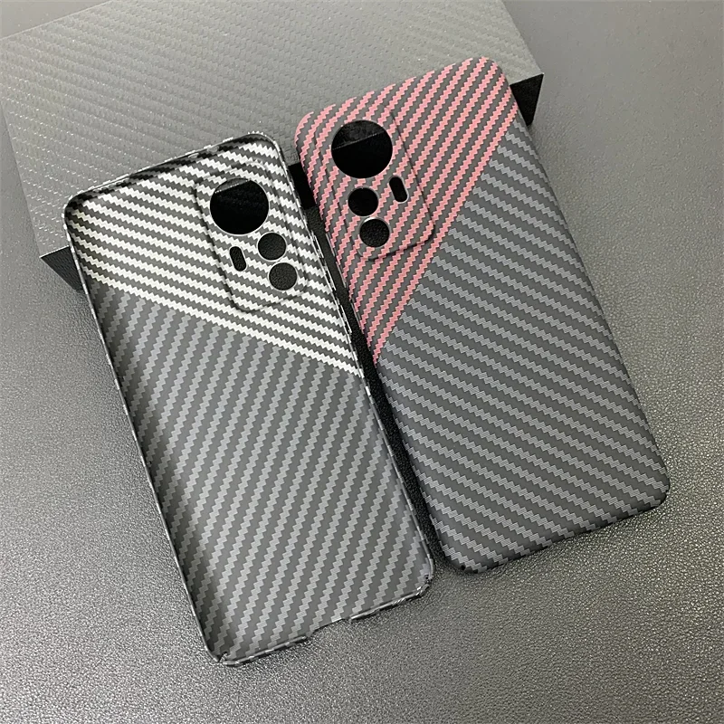 Stylish Slim Shockproof Carbon Fiber Stripe Phone Case Cover