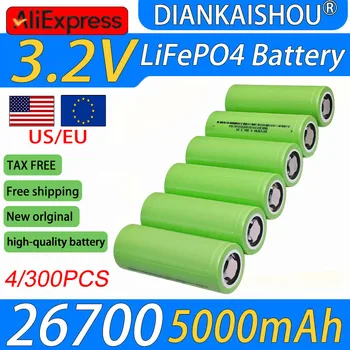 Batterie ricaricabili LiFePO4 di Grado A 3.2V 26700 5000mAh con scarica 3C per pacchi batteria fai-da-te 12V 24V 36V 48V per tricicli elettrici