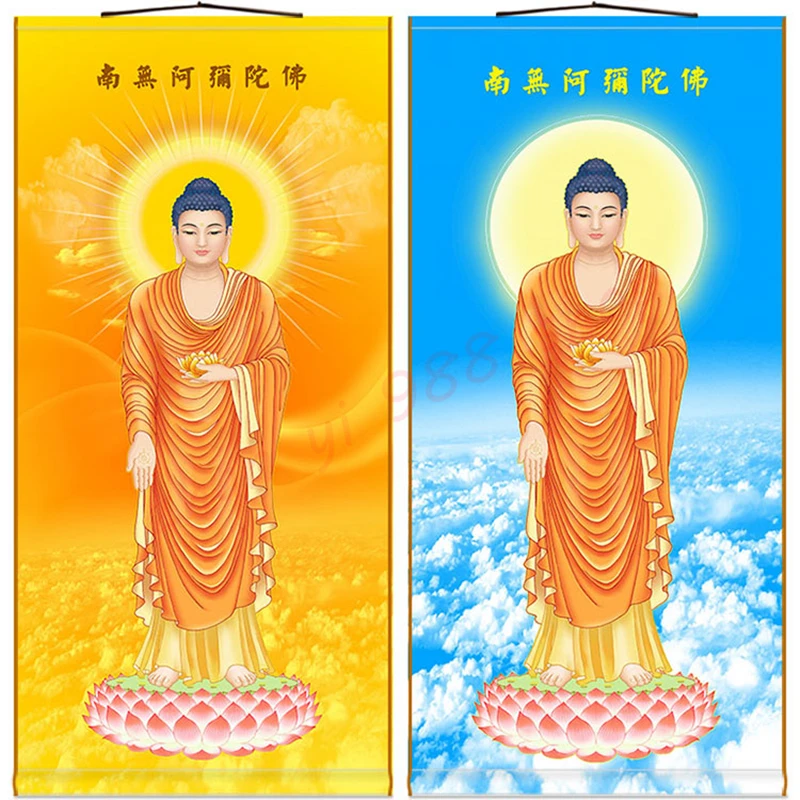 

High definition Amitabha Buddha portrait,Religious Feng Shui hanging paintings,auspicious hanging paintings